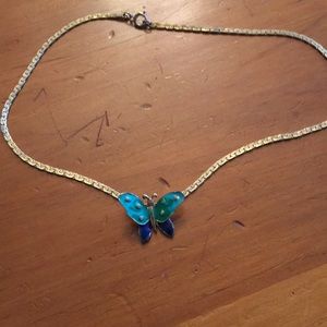 PRICE DROP! Gold chain butterfly necklace